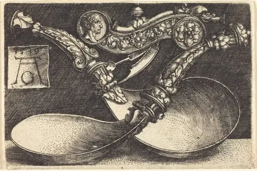 Designs for Two Spoons and a Dog Whistle, by Heinrich Aldegrever