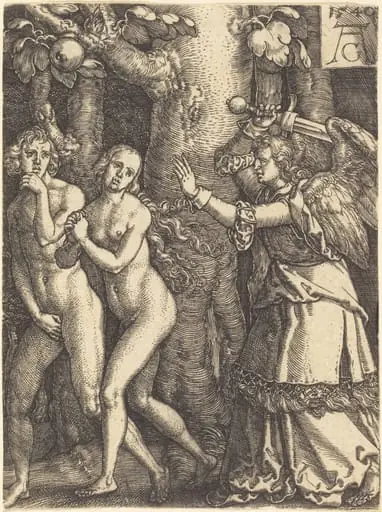 Expulsion from Paradise, by Heinrich Aldegrever