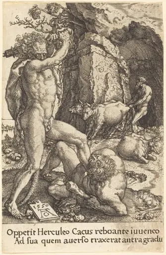 Hercules Killing Cacus, by Heinrich Aldegrever