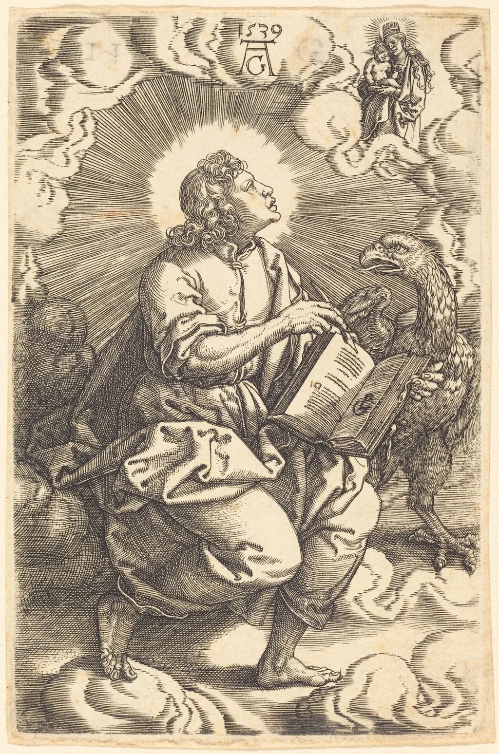 John, by Heinrich Aldegrever, ink, 1539