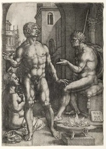 Mucius Saevola, by Heinrich Aldegrever