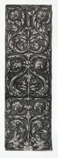 Ornament Design with Fishes, by Heinrich Aldegrever