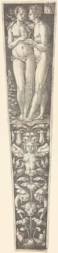 Ornament with Naked Couple, by Heinrich Aldegrever