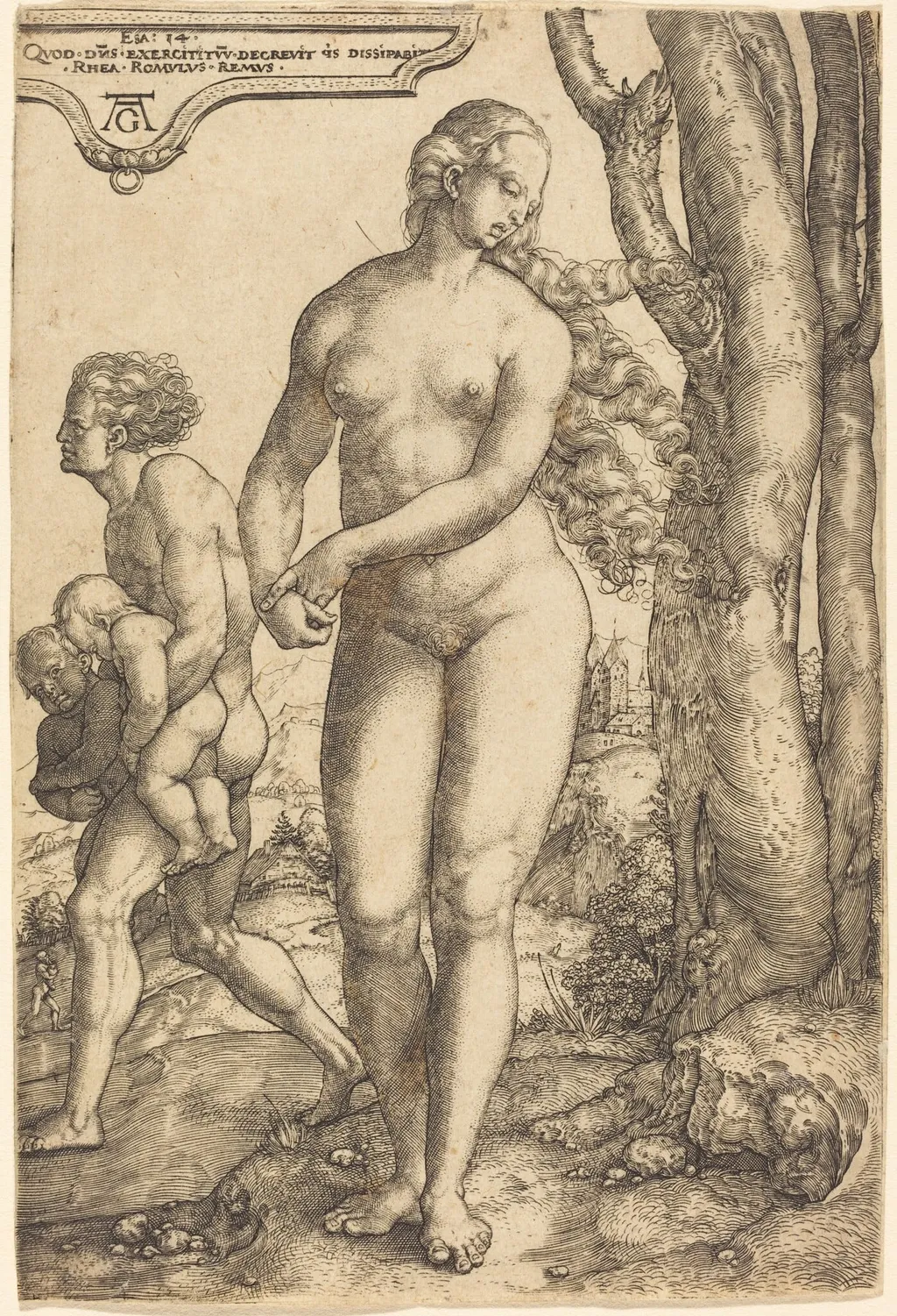 Rhea Silvia, by Heinrich Aldegrever, 1532