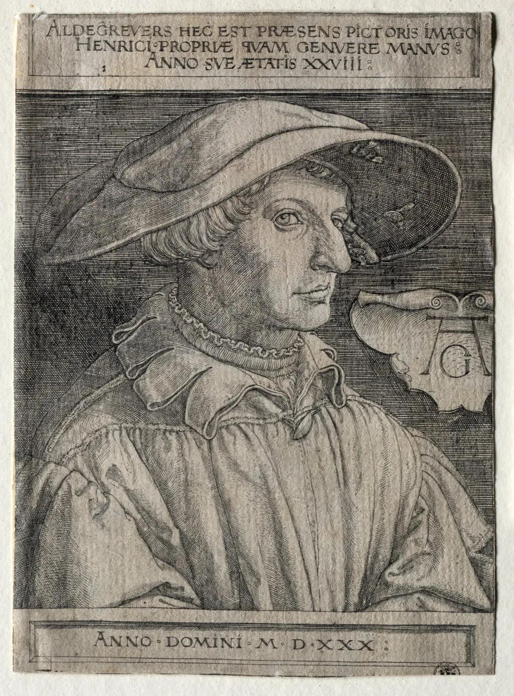 Self-Portrait, by Heinrich Aldegrever, 1530