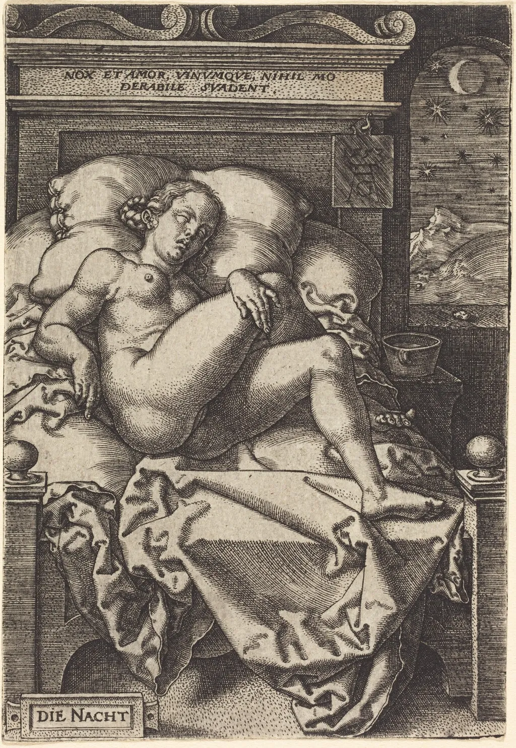 The Night, by Heinrich Aldegrever, ink, 1553