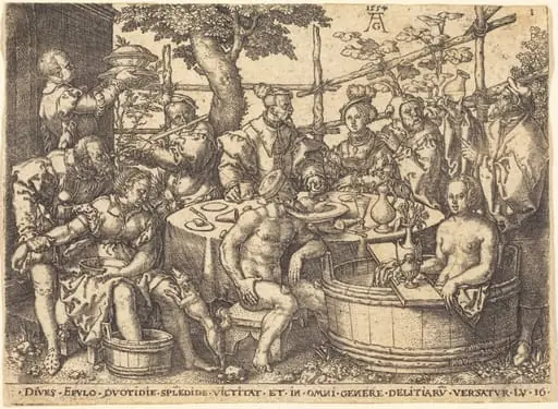 The Rich Man at the Table, by Heinrich Aldegrever