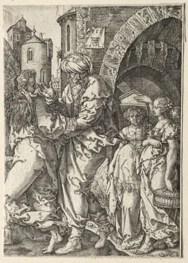 The Story of Lot:  Lot and His Family Fleeing Sodom, by Heinrich Aldegrever
