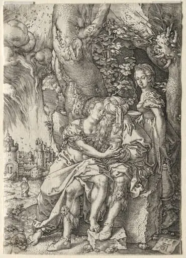 The Story of Lot:  Lot with His Daughters, by Heinrich Aldegrever