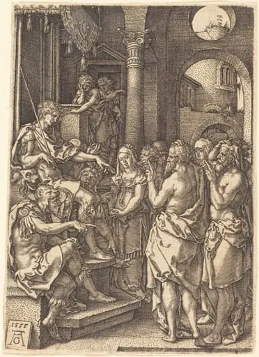 The Two Elders Before the Judge, by Heinrich Aldegrever