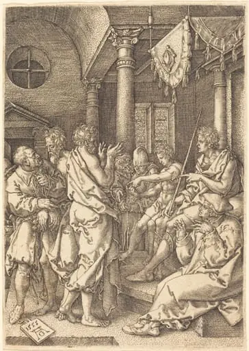 The Two Elders Convicted by the Testimony of Daniel, by Heinrich Aldegrever