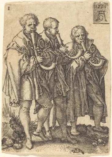 Three Musicians, by Heinrich Aldegrever