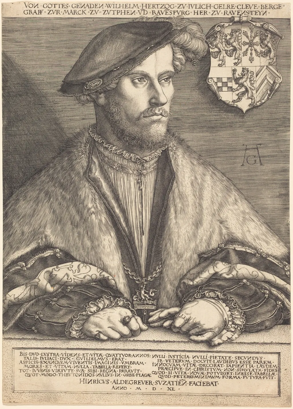 Wilhelm V, Duke of Julich, Cleve and Berg, by Heinrich Aldegrever, 1540