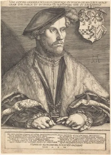 Wilhelm V, Duke of Julich, Cleve and Berg, by Heinrich Aldegrever