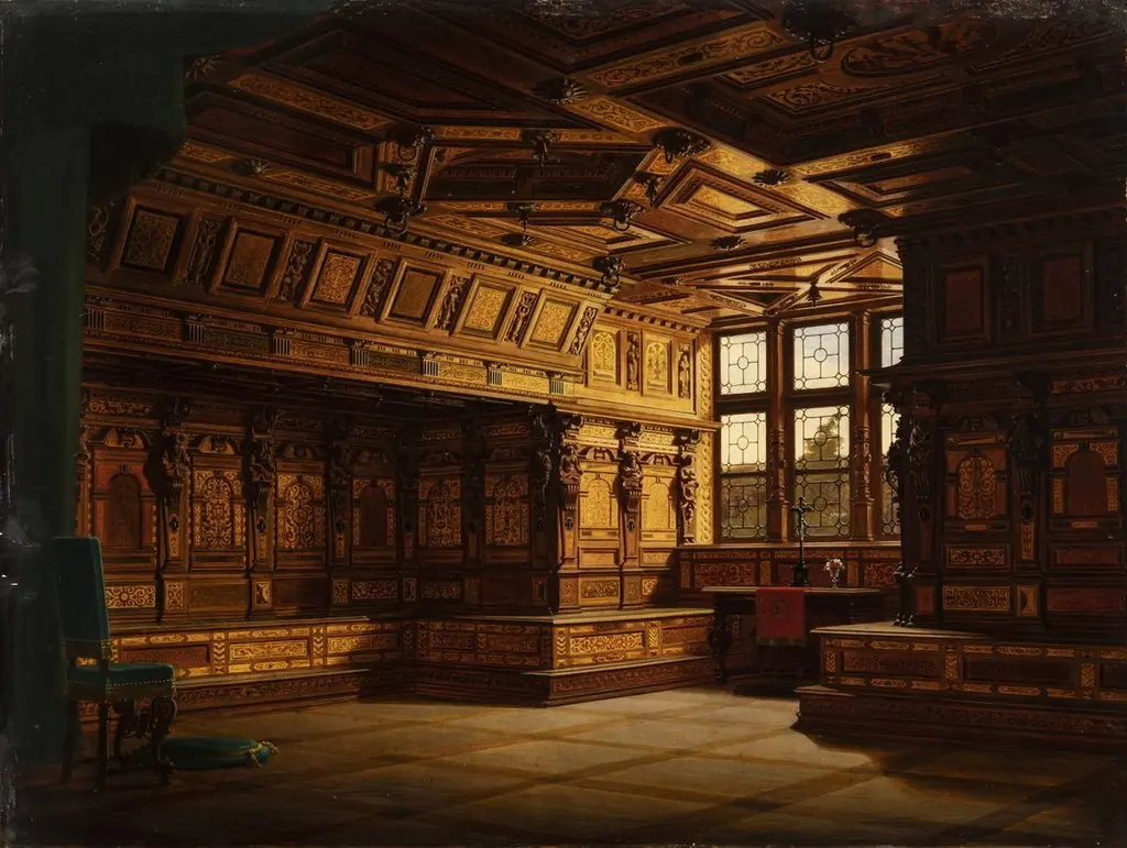 Prayer Room in Castle Gottorp of Schleswig-Holstein, by Heinrich Anton Heger