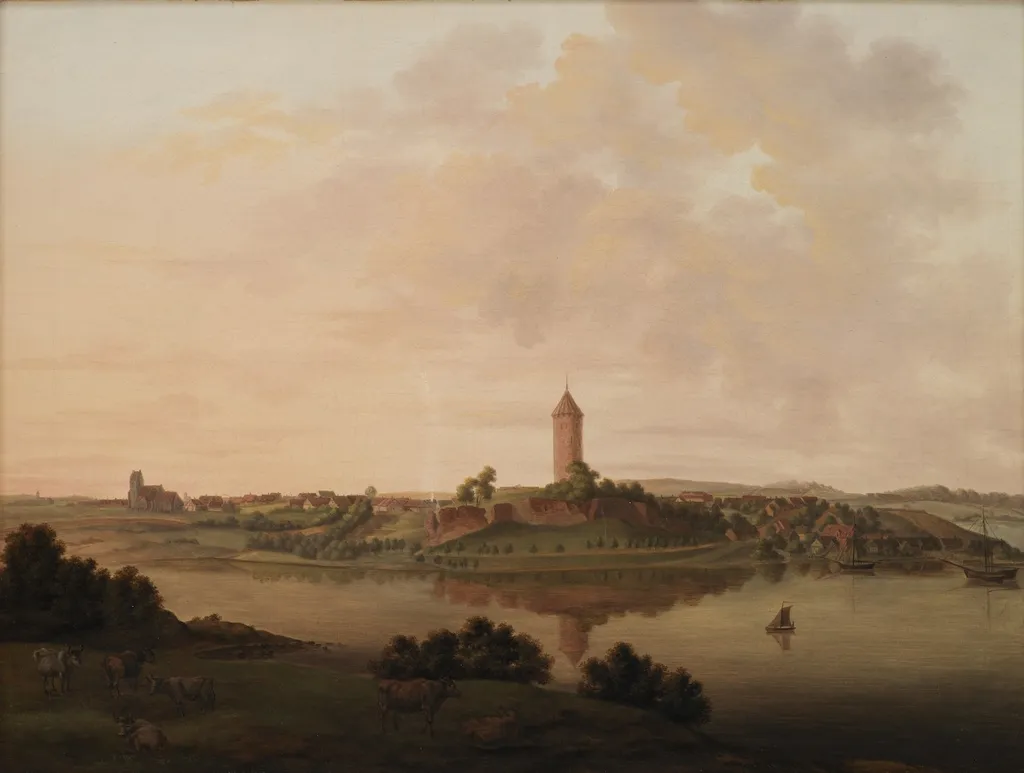 Prospekt af Vordingborg, by Heinrich August Grosch, oil, 1810