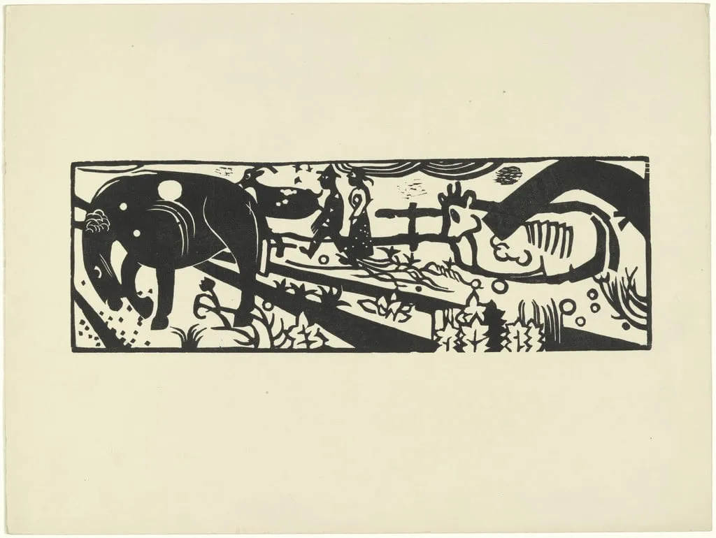 Untitled, by Heinrich Campendonk, ink, 1918