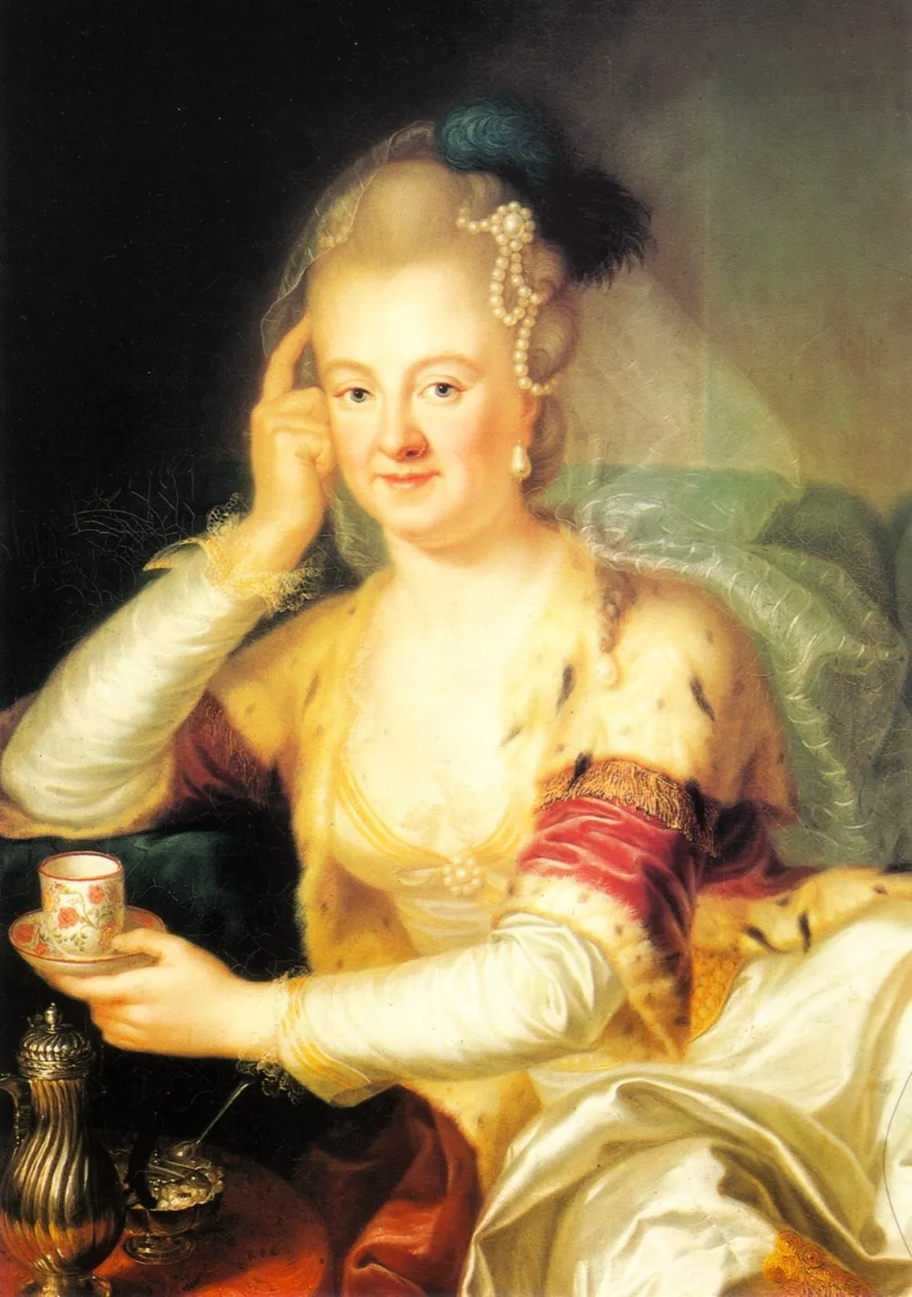 Elisabeth Augusta of Sulzbach, by Heinrich Carl Brandt, oil, 1760