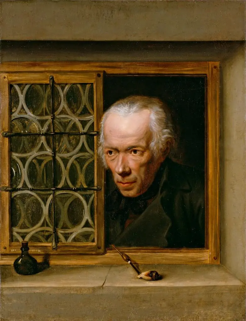 Der Alte unterm Fenster, by Heinrich Corrodi