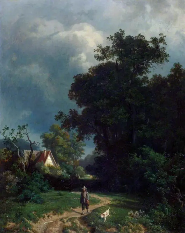 Landscape with a Farm House, by Heinrich Deiters