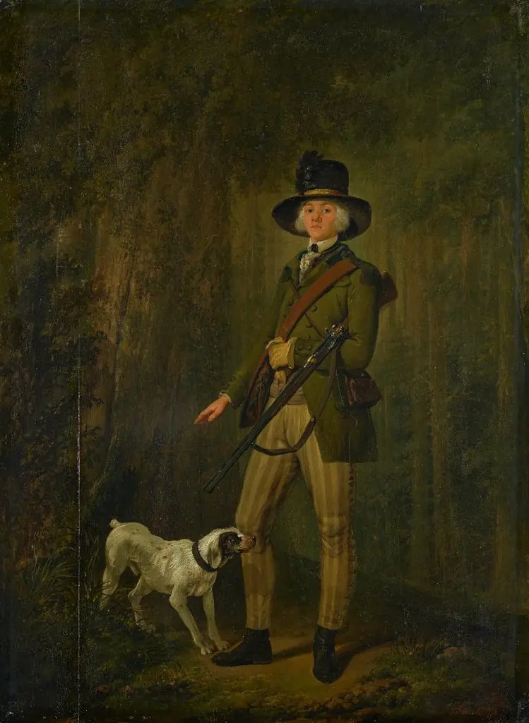 Paulus Usteri als Jäger im Walde, by Heinrich Freudweiler