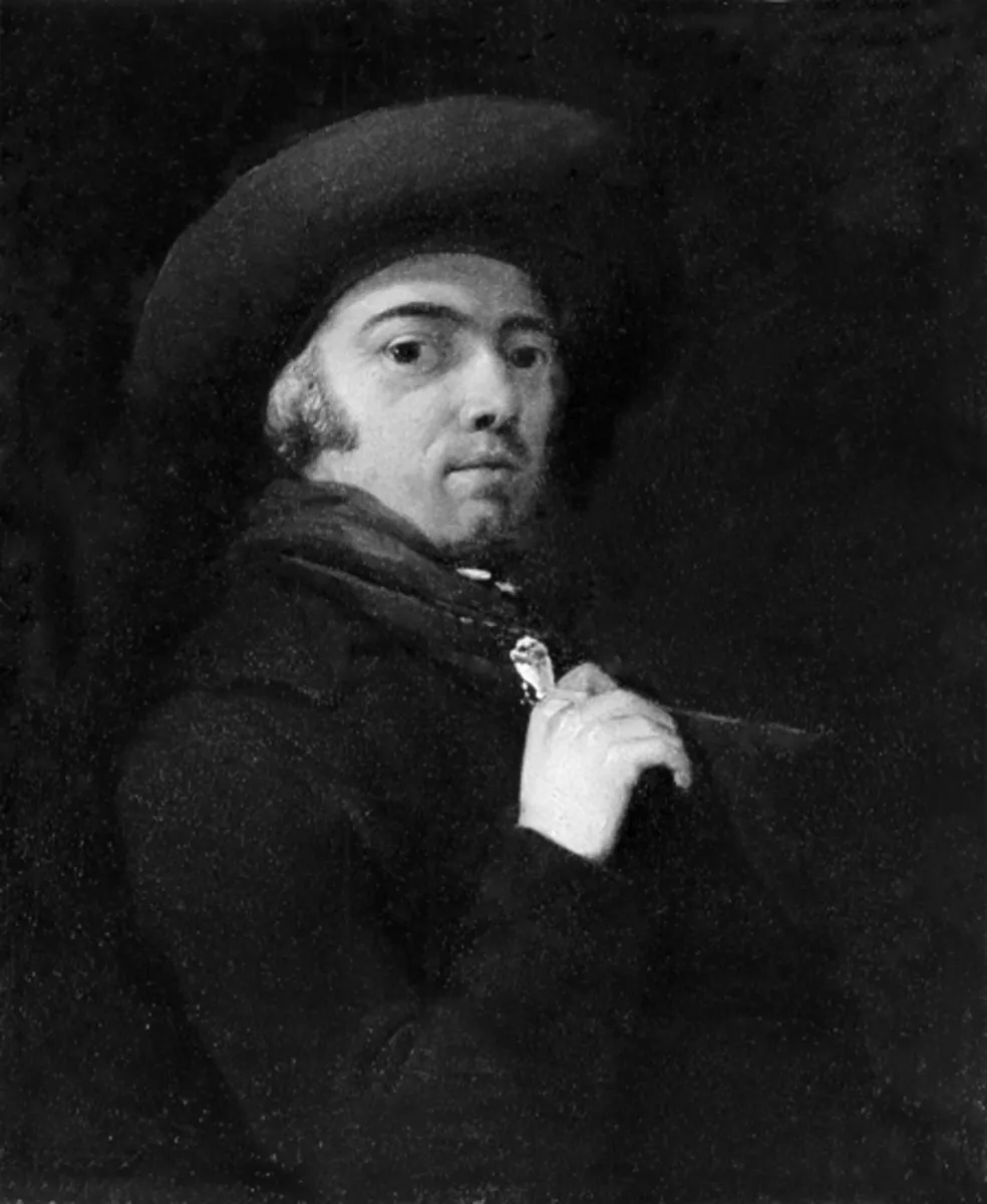 Selbstbildnis mit Pfeife, by Heinrich Freudweiler, unspecified, 1785