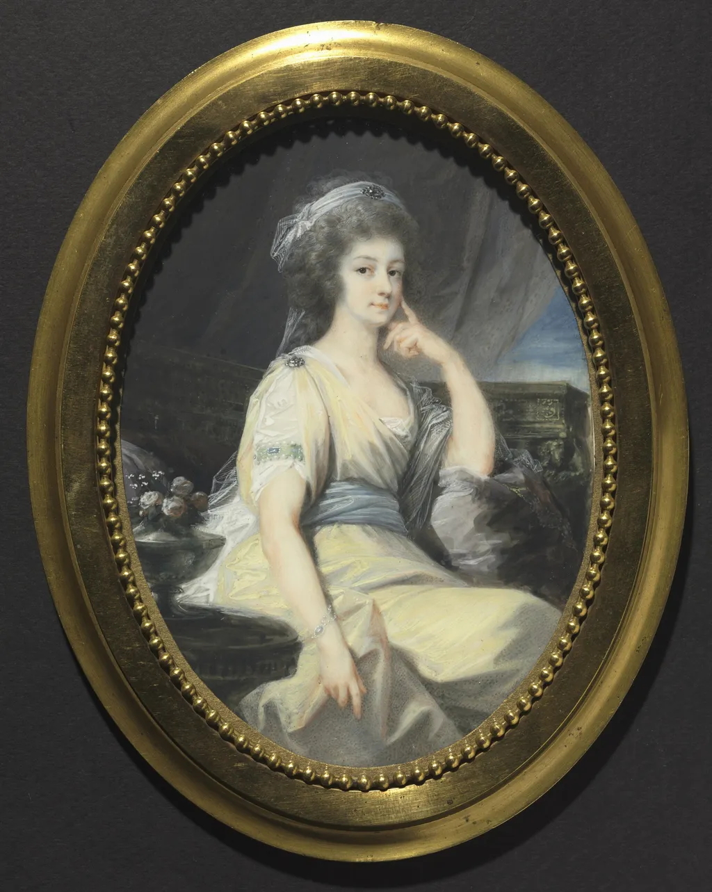Portrait of Marie Karolina Anna, Countess Thun, by Heinrich Füger, watercolor, 1793