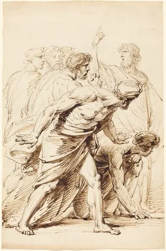 Seven Men in Antique Dress, by Heinrich Füger