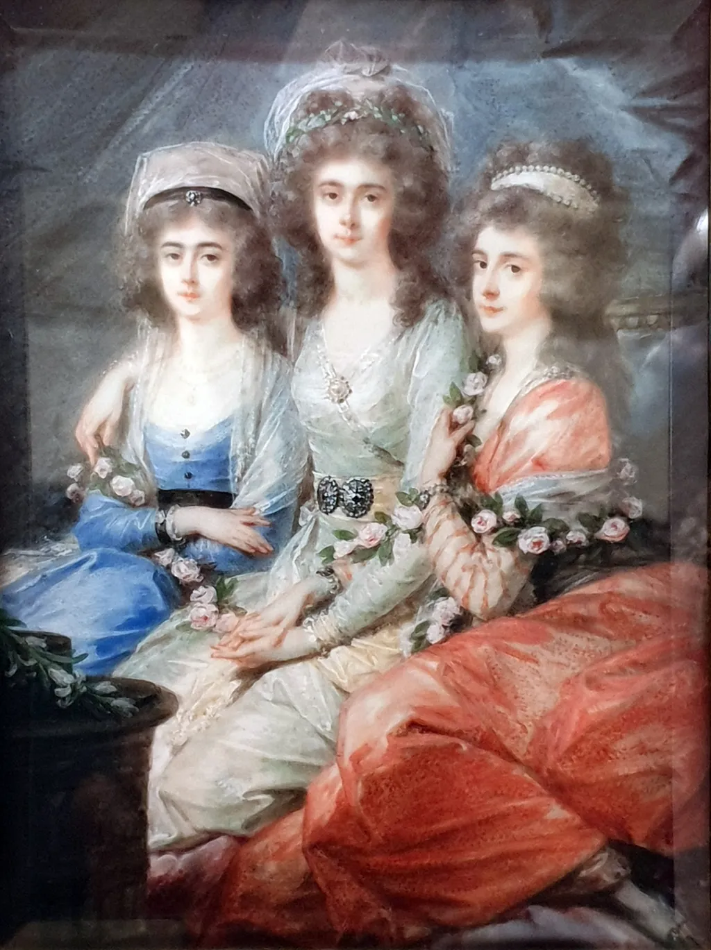 The countesses Elisabeth, Christiane and Marie Karoline Thun-Hohenstein-Klösterle, by Heinrich Füger, unspecified, 1794