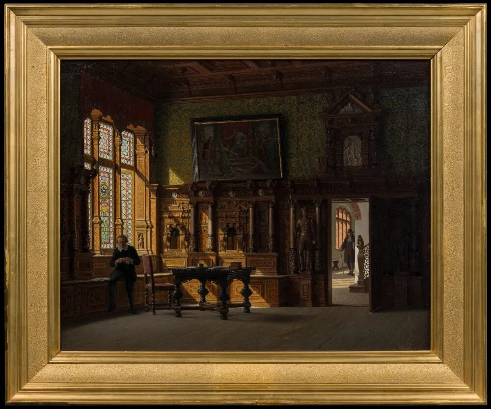 The City Hall in Lübeck. Interior, by Heinrich Hansen, oil