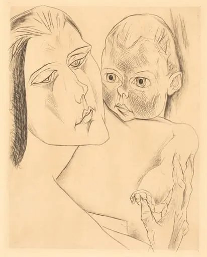 Mother and Child, by Heinrich Nauen