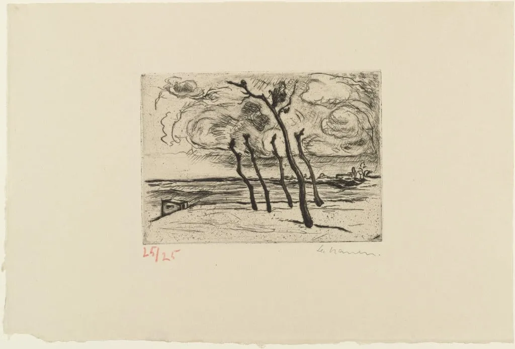Untitled, by Heinrich Nauen, ink, 1909