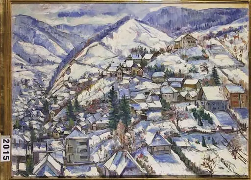 Schi iarna - peisaj, by Heinrich Schunn