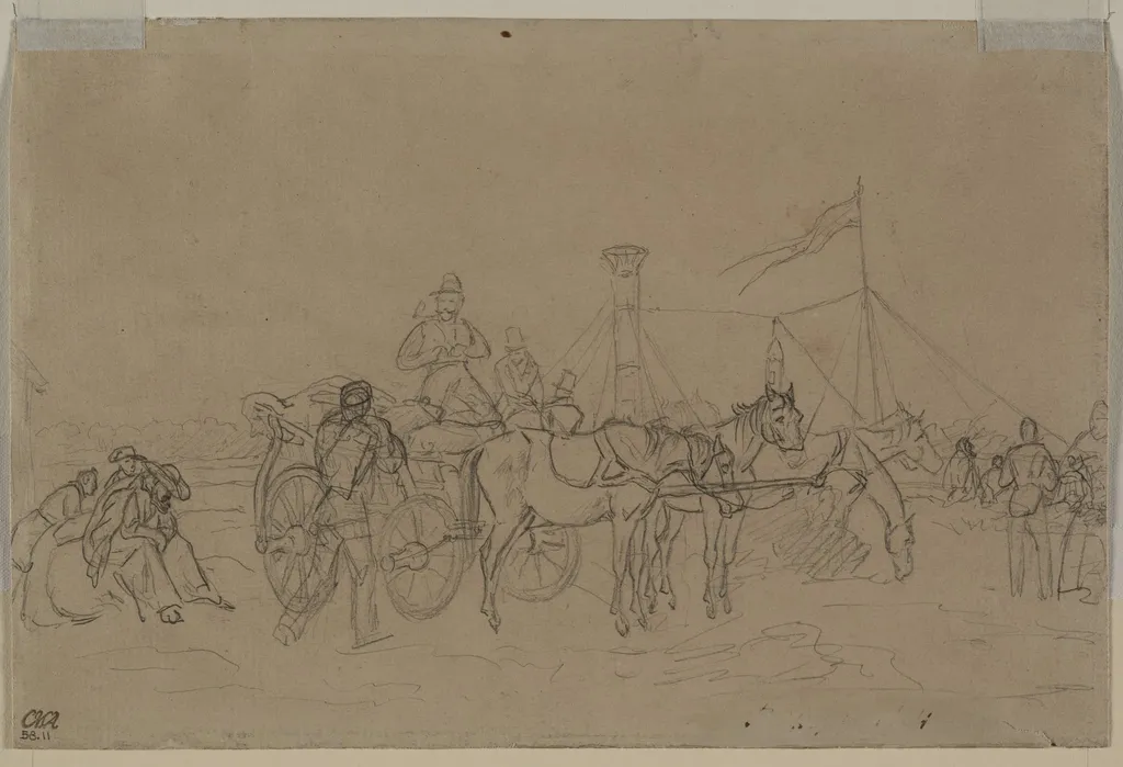 Passengers for Rhine Steamer (verso), by Heinrich von Mayr, 1804