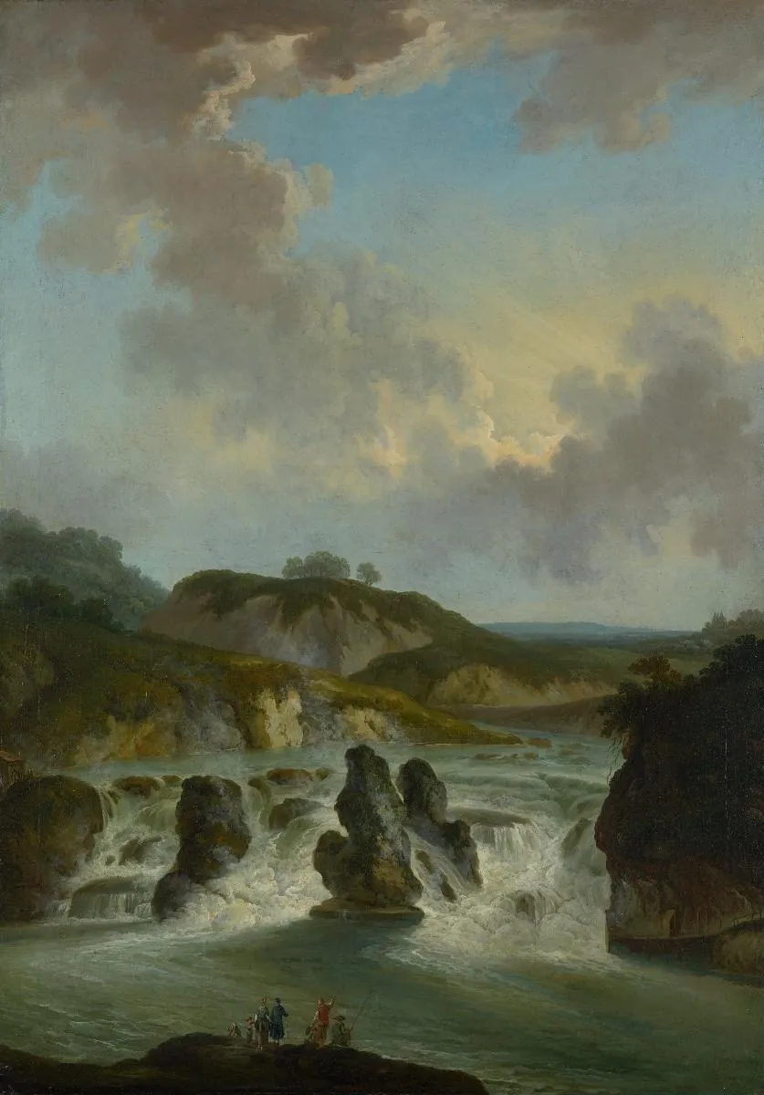 Schaffhauser Rheinfall, by Heinrich Wüest, oil, 1775