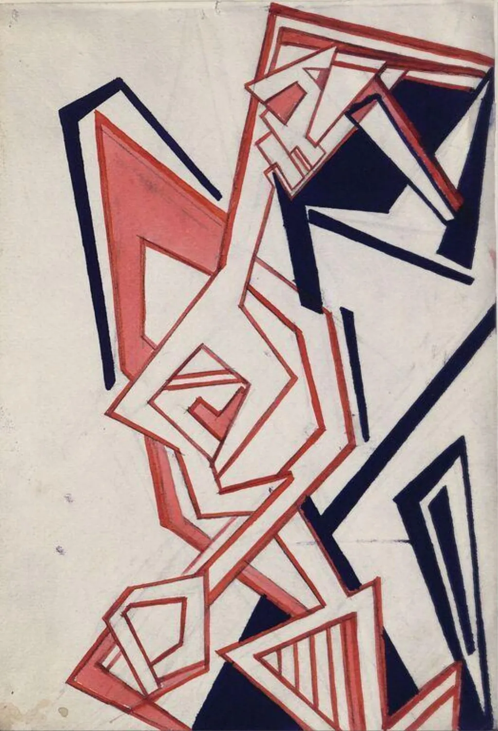 Vorticist Composition, by Helen Saunders, watercolor, 1914