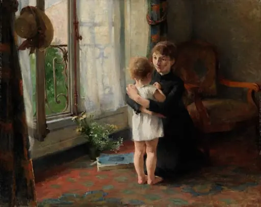 Äiti ja lapsi, by Helene Schjerfbeck