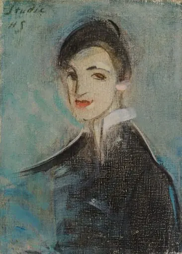 Laulajatar, musta, by Helene Schjerfbeck