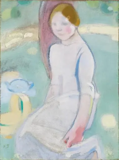 Lehmuksen alla, by Helene Schjerfbeck