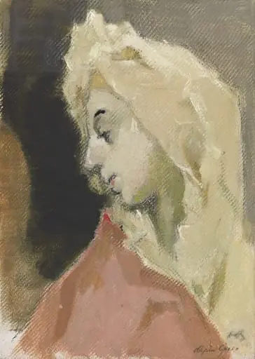 Madonnan profiili, El Grecon mukaan (Maria Magdalenan profiilikuvan mukaan), by Helene Schjerfbeck