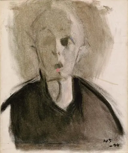 Punatäpläinen omakuva, by Helene Schjerfbeck
