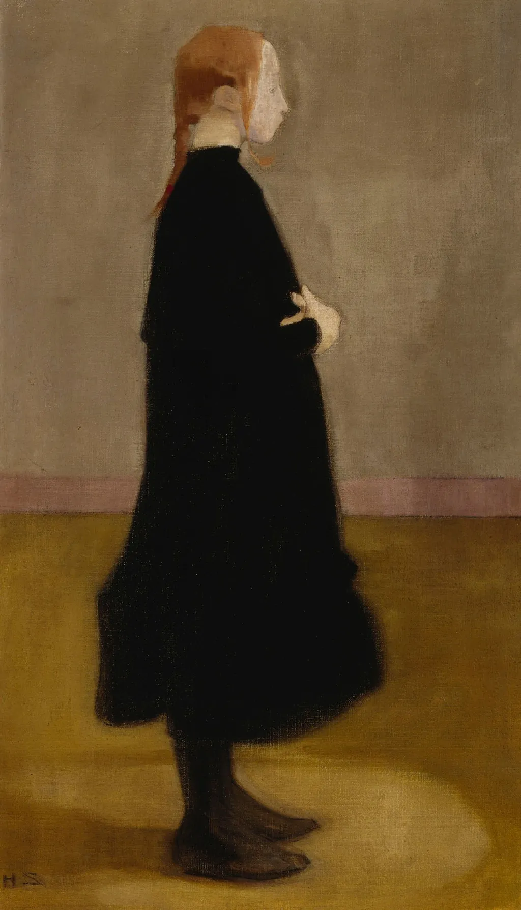 The School Girl II (Girl in Black), by Helene Schjerfbeck, oil, 1908