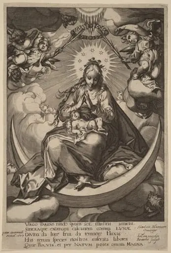 The Virgin and Child on the Crescent, by Helias van den Bossche