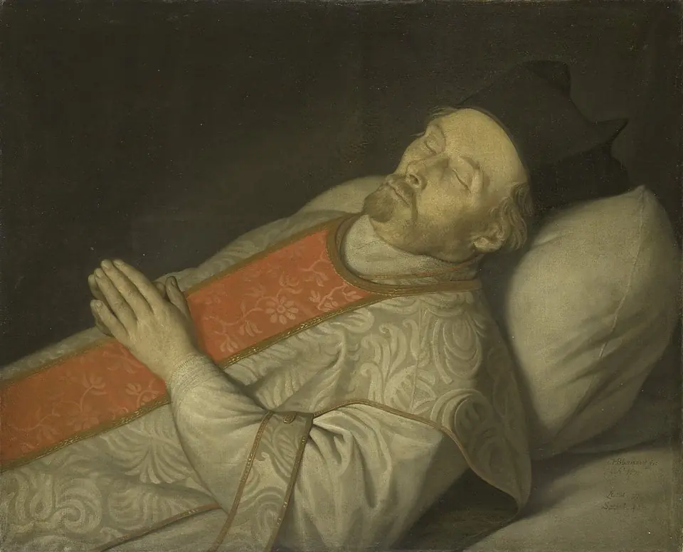 Johannes Puttkammer (1600-71). Licentiate in theology at the university of Utrecht, on his deathbed, by Hendrick Bloemaert