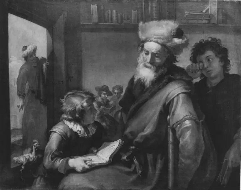 Plato mocked by Diogenes, by Hendrick Bloemaert