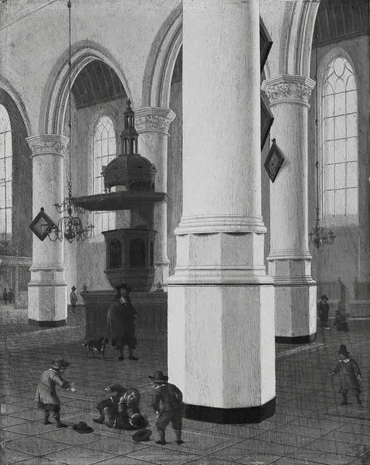 Inneres der Oude Kerk in Delft, by Hendrick Cornelisz. van Vliet