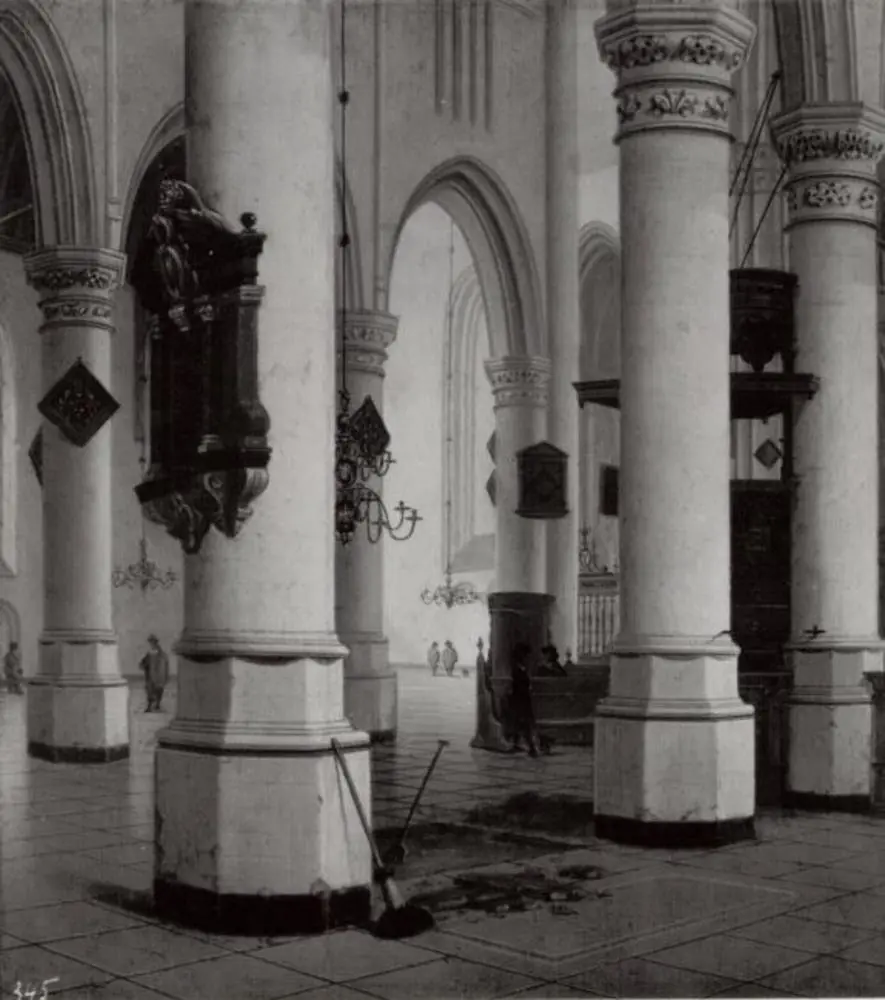 Interior of the new church in Delft, by Hendrick Cornelisz. van Vliet