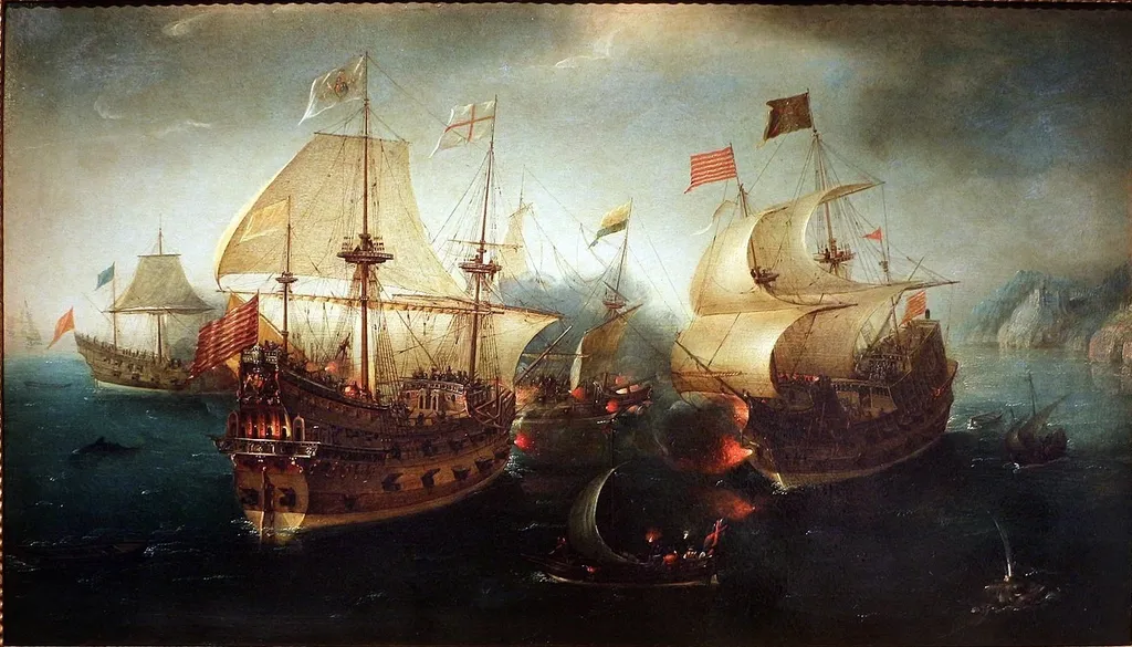 Batalha Naval, by Hendrick Cornelisz Vroom, unspecified