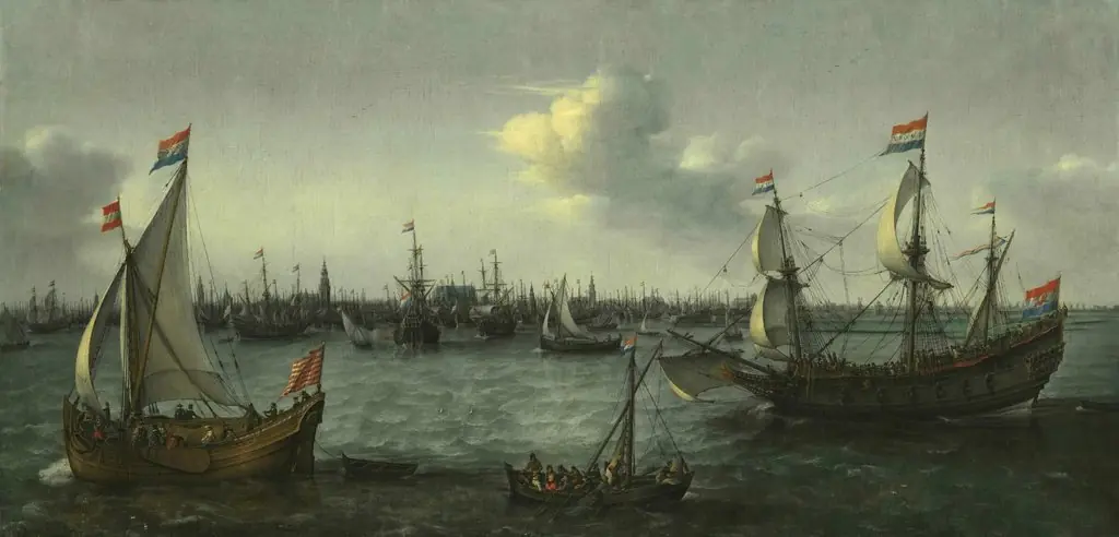 The Harbour in Amsterdam, by Hendrick Cornelisz Vroom