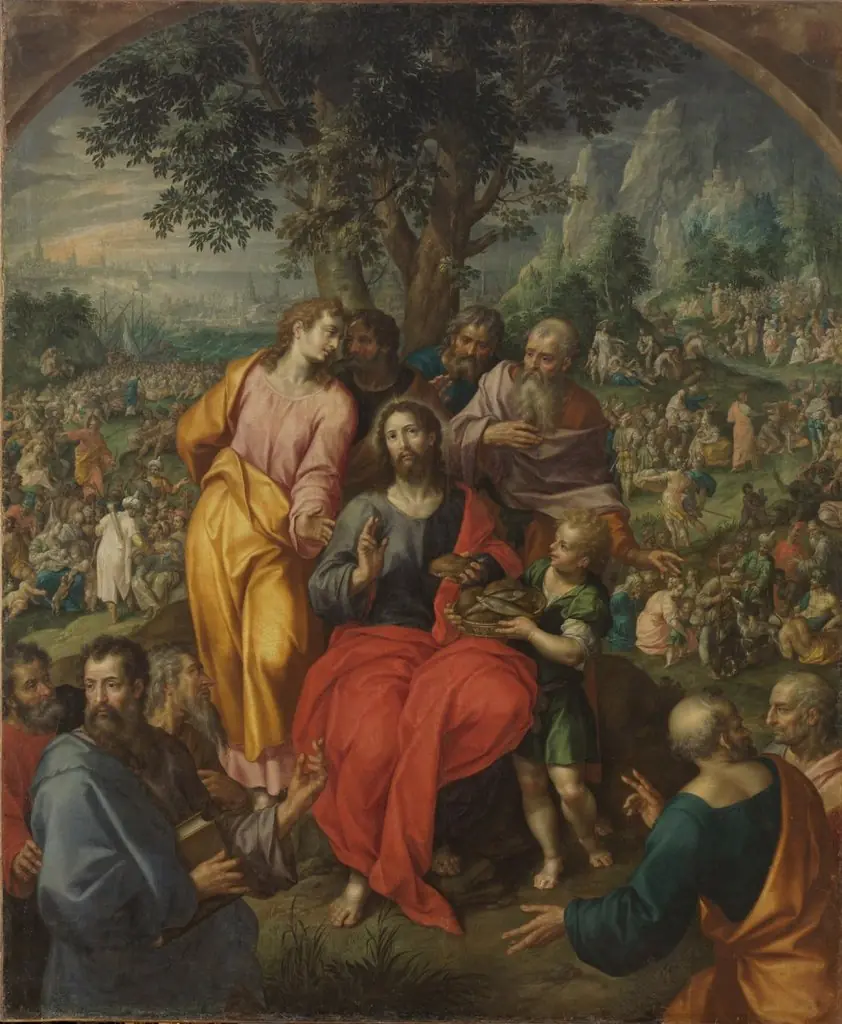 Feeding Of Five Thousand, by Hendrick de Clerck